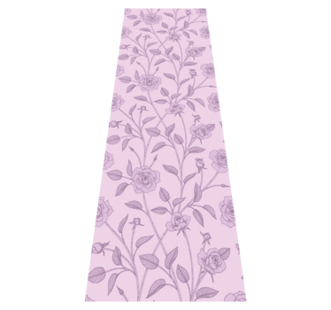 Bedroom carpet purple vintage rose oil painting - TenStickers