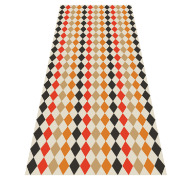 Bedroom carpet with retro 80s multicolored diamonds - TenStickers