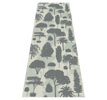 Bedroom carpet with nordic tree patterns - TenStickers