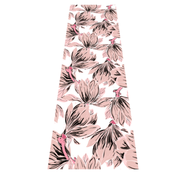 Bedroom carpet with close-up white and pink magnolias - TenStickers
