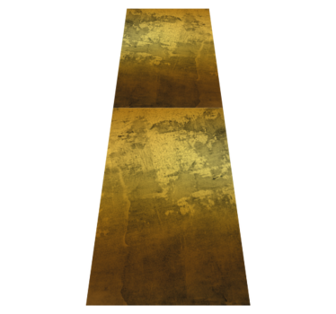 Bedroom carpet with retro golden tangled pattern - TenStickers