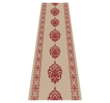 Bedroom carpet in french provincial beige floral design - TenStickers
