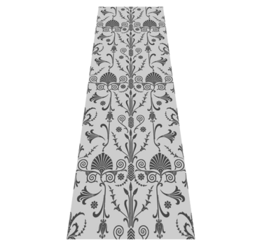 Bedroom carpet in french provincial gray floral design - TenStickers