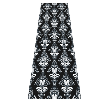 Bedroom carpet in french provincial black and white pattern - TenStickers