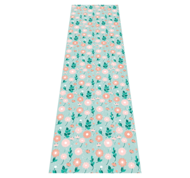 Blue floral shabby chic bedroom carpet - TenStickers