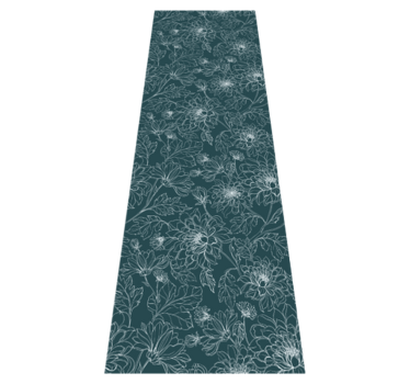 Bedroom carpet grandmillennial white flowers - TenStickers