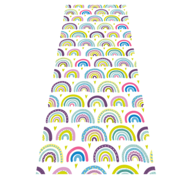 Bedroom carpet with colorful abstract rainbow pattern - TenStickers