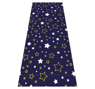 Bedroom carpet night sky with white and yellow stars - TenStickers