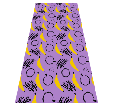 Bedroom carpet in african style purple banana design - TenStickers