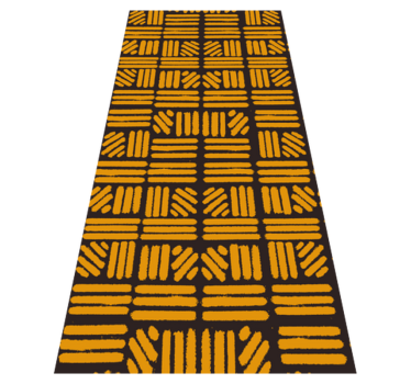 Bedroom carpet in african style golden abstract art - TenStickers