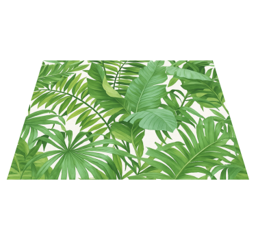 Bedroom carpet with tropical leaves design - TenStickers