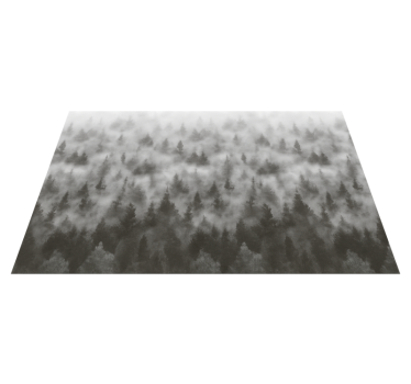 Bedroom carpet 3d foggy mysterious mountain - TenStickers