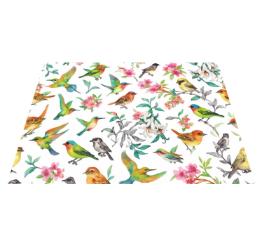 Colorful nature with birds bedroom carpet - TenStickers
