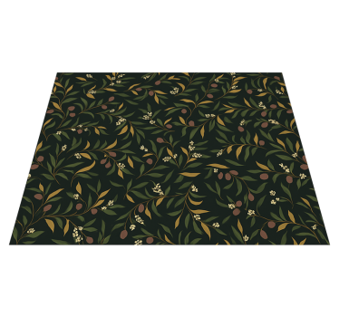 Bedroom carpet with simple repetitive floral design - TenStickers