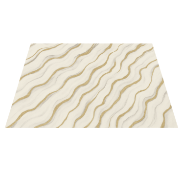 Bedroom carpet in white grey marble with gold lines - TenStickers