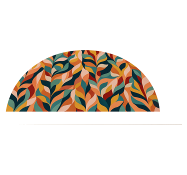 Bedroom carpet with abstract jungle vibes - TenStickers