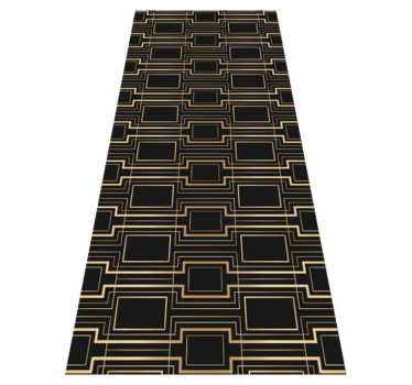 Office carpet with gold frame art decor pattern - TenStickers