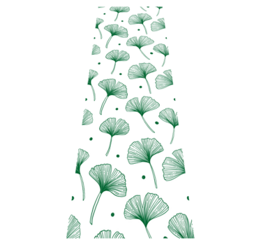 Office carpet with large green ginkgo leaves - TenStickers