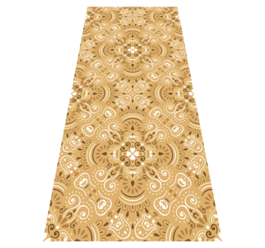 Bedroom carpet in vintage beige ornamental design - TenStickers