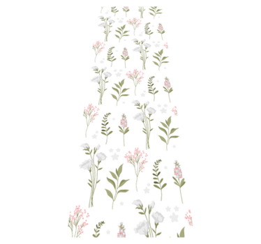Bedroom carpet with minimalistic wildflower design - TenStickers