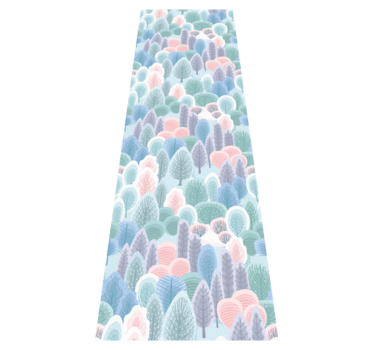Pastel color winter forest pattern bedroom carpet - TenStickers
