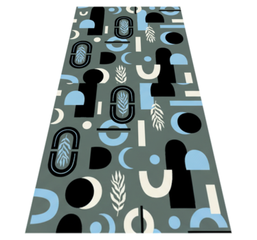 Bedroom carpet with geometric abstract design - TenStickers