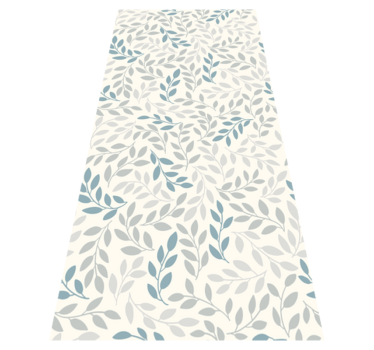 Blue ombre on small leaves bedroom carpet - TenStickers