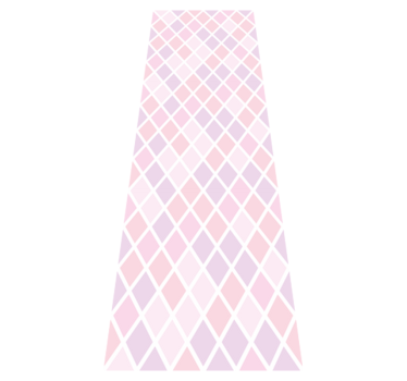 Bedroom carpet in pink and white rhombus design - TenStickers
