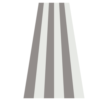 Bedroom carpet in nordic design gray vertical stripes - TenStickers
