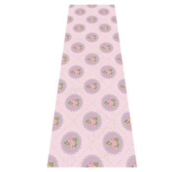Shabby chic pink squared pattern bedroom carpet - TenStickers