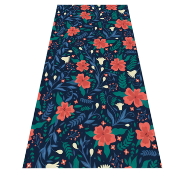 Bedroom carpet with nordic style floral design - TenStickers