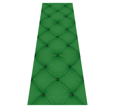 Bedroom carpet in green velour diamond pattern - TenStickers