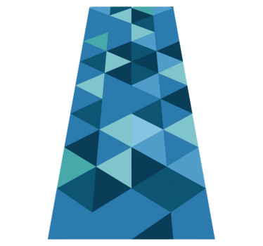 Bedroom carpet geometric squares in blue - TenStickers