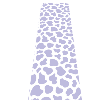 Bedroom carpet in purple cow print - TenStickers