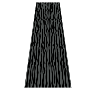 Bedroom carpet with grey and black wavy stripes - TenStickers