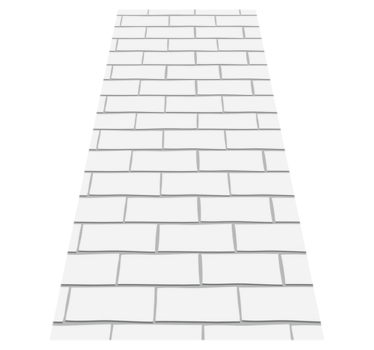 Bedroom carpet in thick white brick design - TenStickers