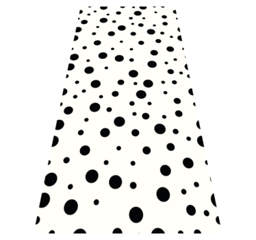 Bedroom carpet in black and white polka dots - TenStickers