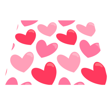 Bedroom carpet with large heart shapes - TenStickers
