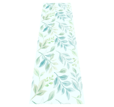 Bedroom carpet with green slender leaves - TenStickers