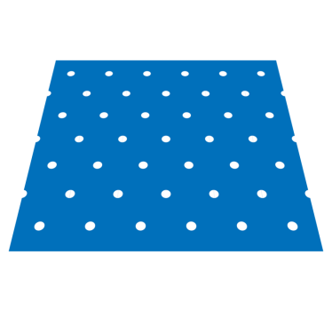 Bedroom carpet with polka dots on blue background - TenStickers