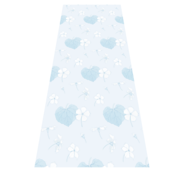 Bedroom carpet in 80's scenic floral blue pattern - TenStickers