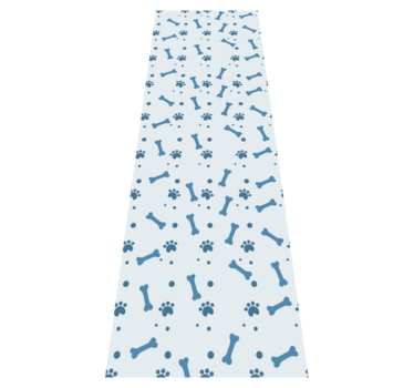 Bedroom carpet with blue dog bones pattern - TenStickers