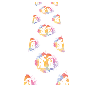 Bedroom carpet cosmic girl vibrant collage design - TenStickers