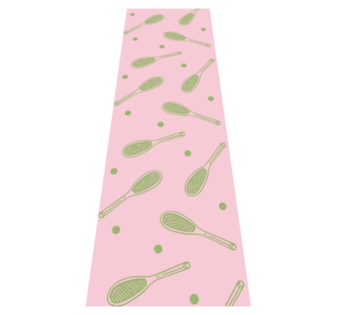Bedroom carpet with seamless tennis racket design - TenStickers