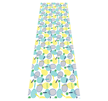 Bedroom carpet with colorful racquet patterns - TenStickers