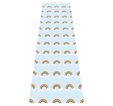 Colorful rainbow and clouds bedroom carpet - TenStickers