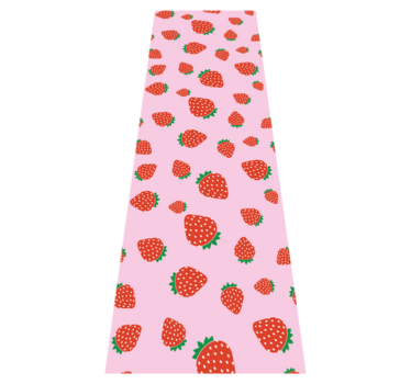 Strawberries pattern on pink background bedroom carpet - TenStickers