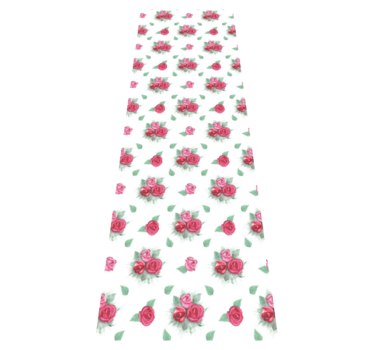 Bedroom carpet with pink and red roses pattern - TenStickers