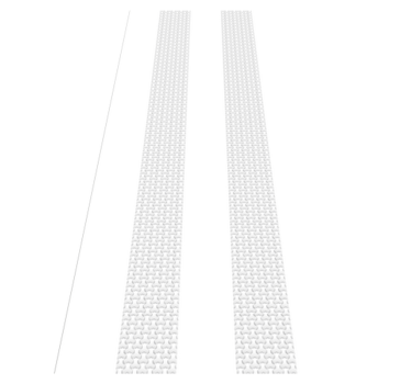 Bedroom carpet with 3d white vertical stripes - TenStickers
