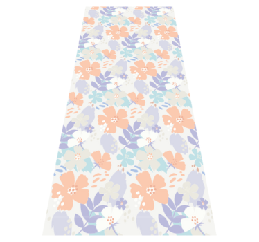 Bedroom carpet with original nordic flowers design - TenStickers
